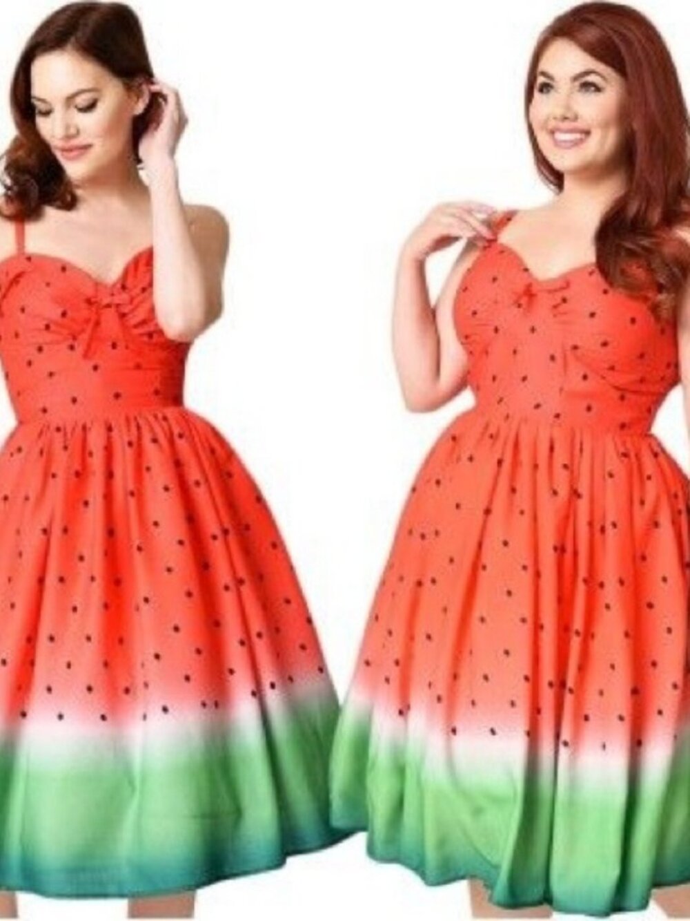 Unique Vintage Rockabilly Pinup Watermelon Dress
